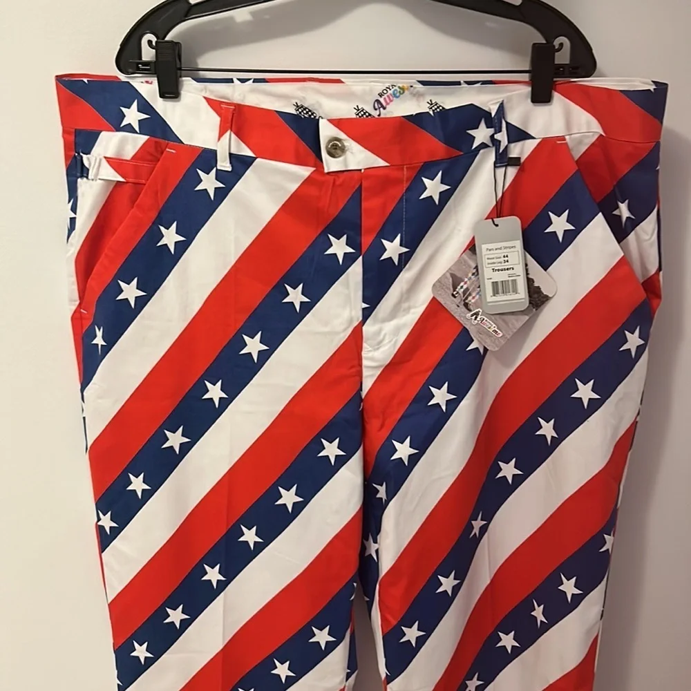 Royal & Awesome Pars and Stripes Golf Pants